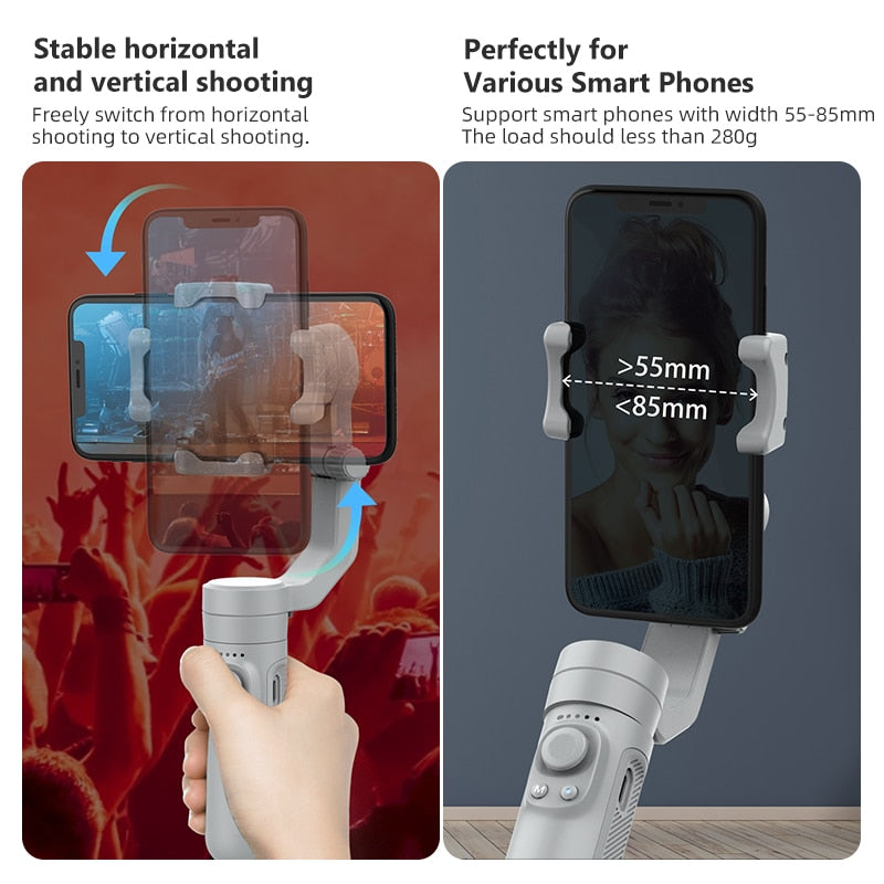 3-Axis Foldable Smartphone Handheld Cellphone Video Record Stabilizer